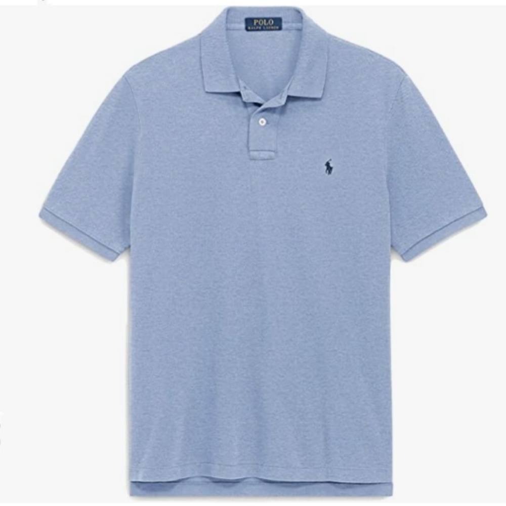 Ralph Lauren Polo, Men's Polo Shirt, Short Sleeve, Blue, Size L